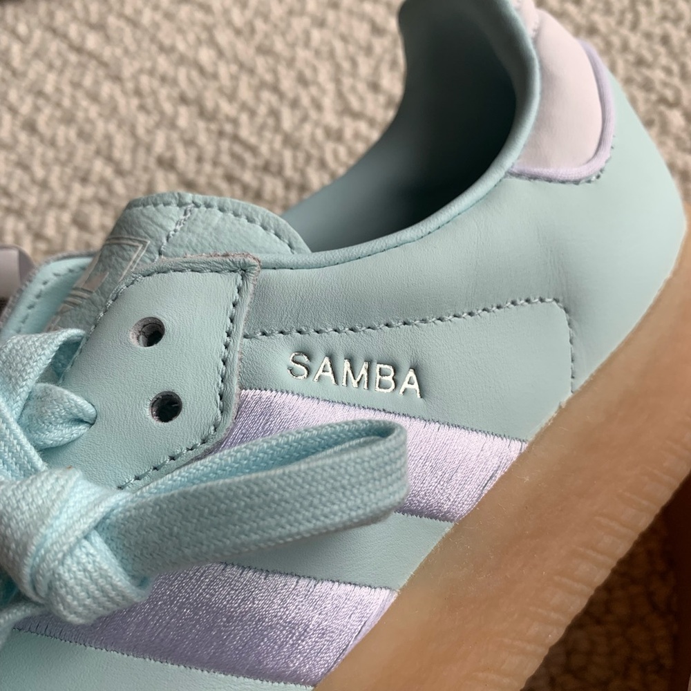 NWT Adidas Sambae shoes, icy blue - Picture 3 of 12